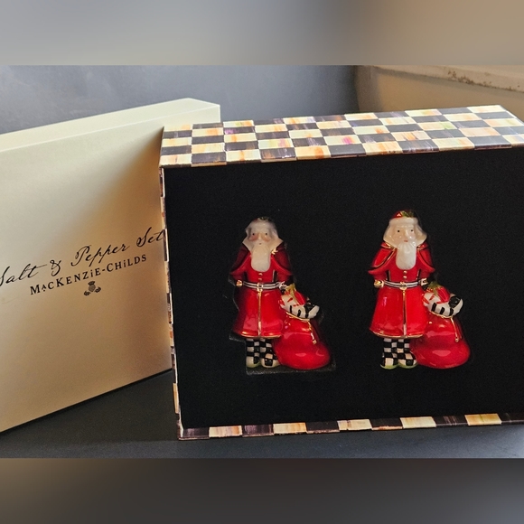 Mackenzie Childs Santa Salt and Pepper Shakers - Picture 9 of 9